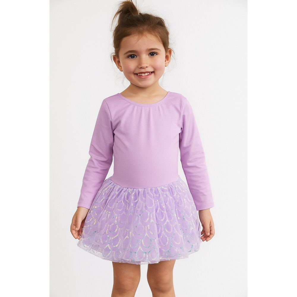 Girls Purple Dance Leotard Dress Sparkle Tulle Tutu Skirt Size XXL